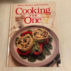 Vintage Better Homes & Gardens Cooking For One Cookbook Hardcover